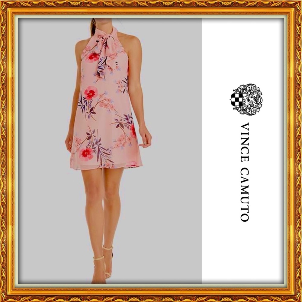 EUC | Vince Camuto Women's Floral Print Bow Shift Dress!!!